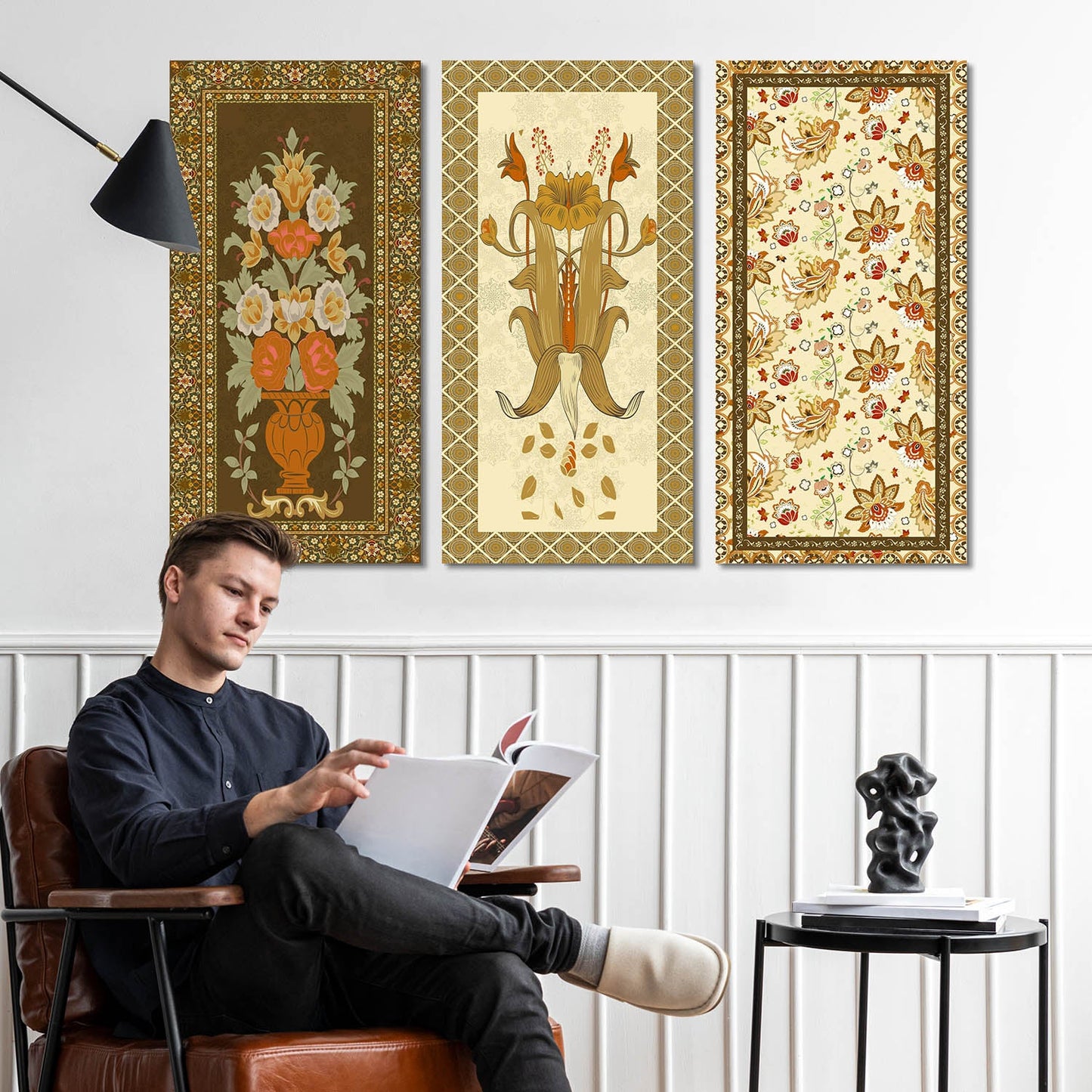 Traditional Wall Art Canvas, Wall Painting for Living Room Wall Decoration