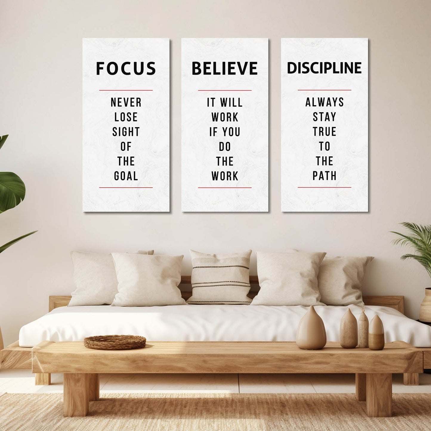 Motivational Canvas Art Set For Home Decor