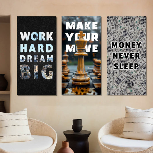 Motivational Canvas Art Set For Home Decor