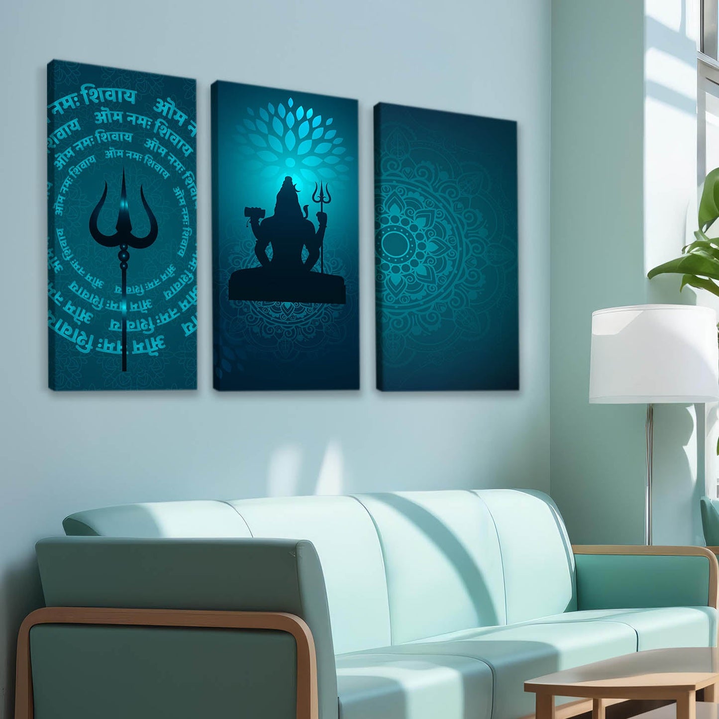 Religious Shiv Ji Wall Canvas Art Set For Home Décor