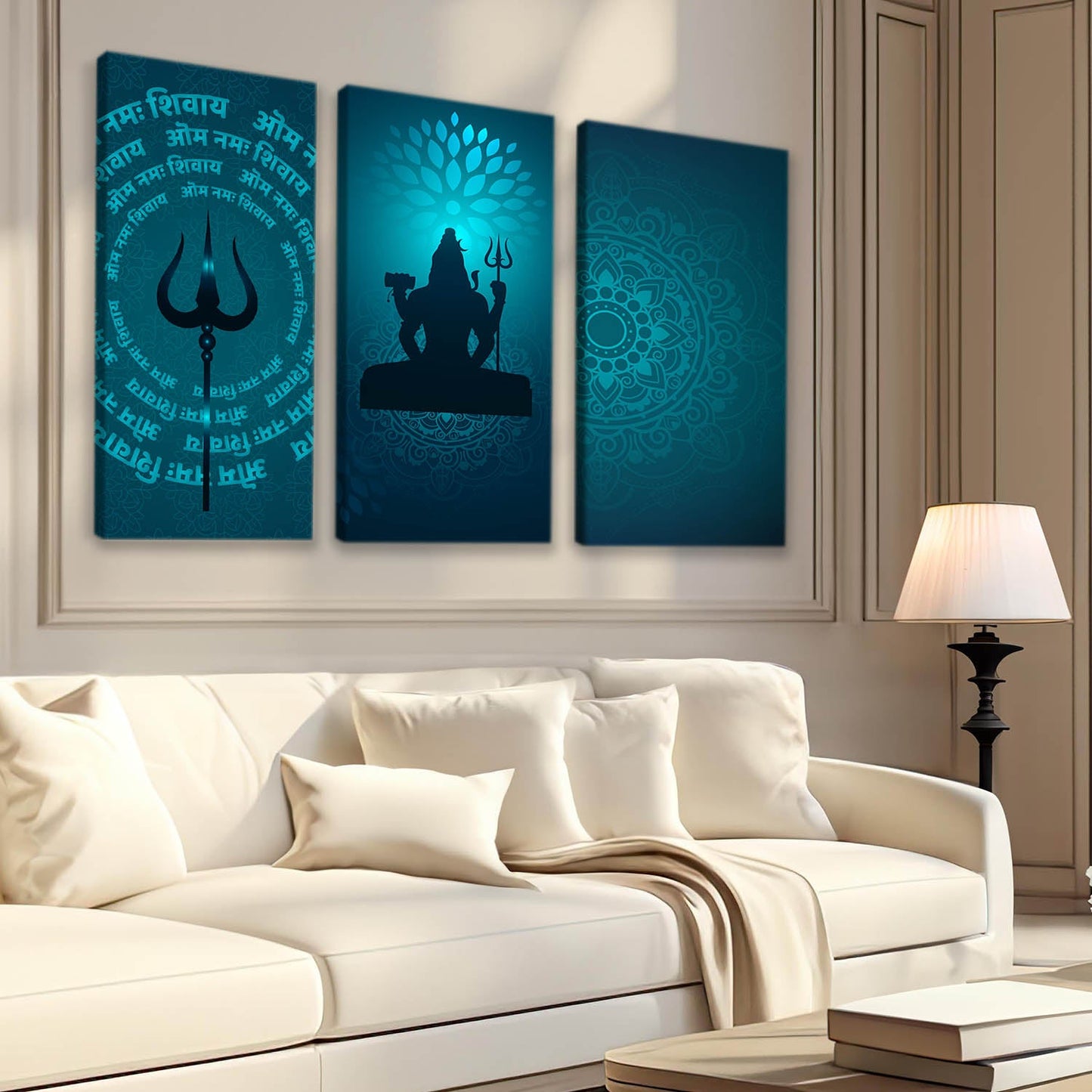 Religious Shiv Ji Wall Canvas Art Set For Home Décor