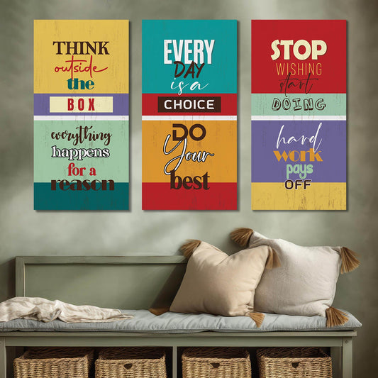 Motivational Quotes Canvas Art Wall Painting for Living Room Wall Decoration