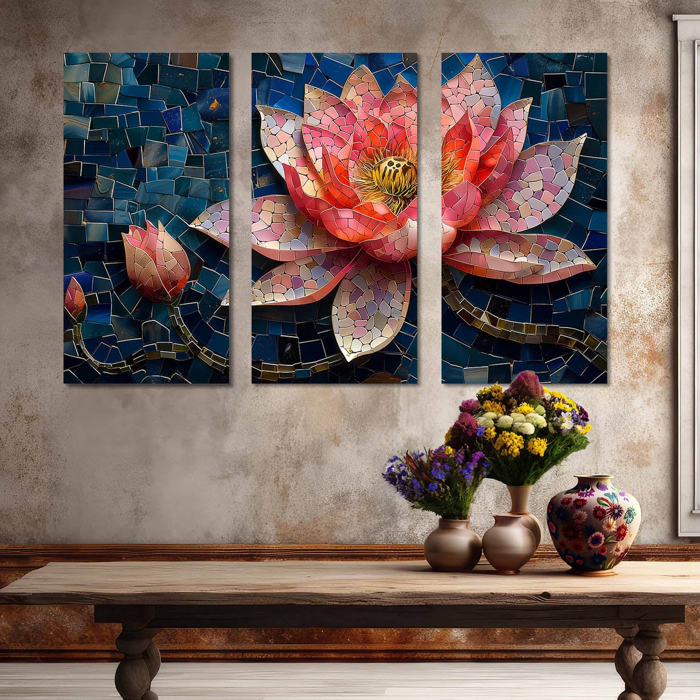 Vibrant Floral Canvas Art for wall decoration