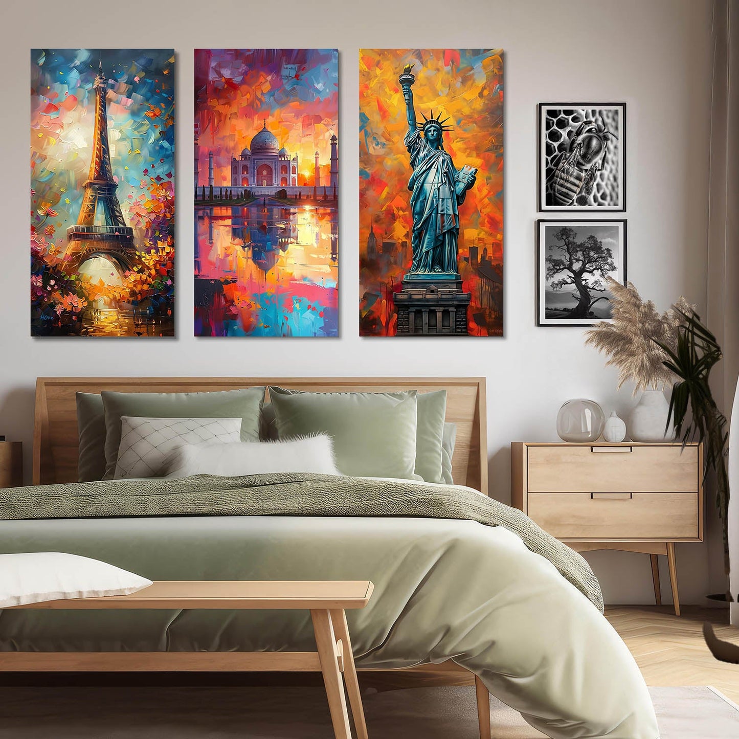 Travel Inspired Vibrant Canvas Wall Painting for Wall Decoration