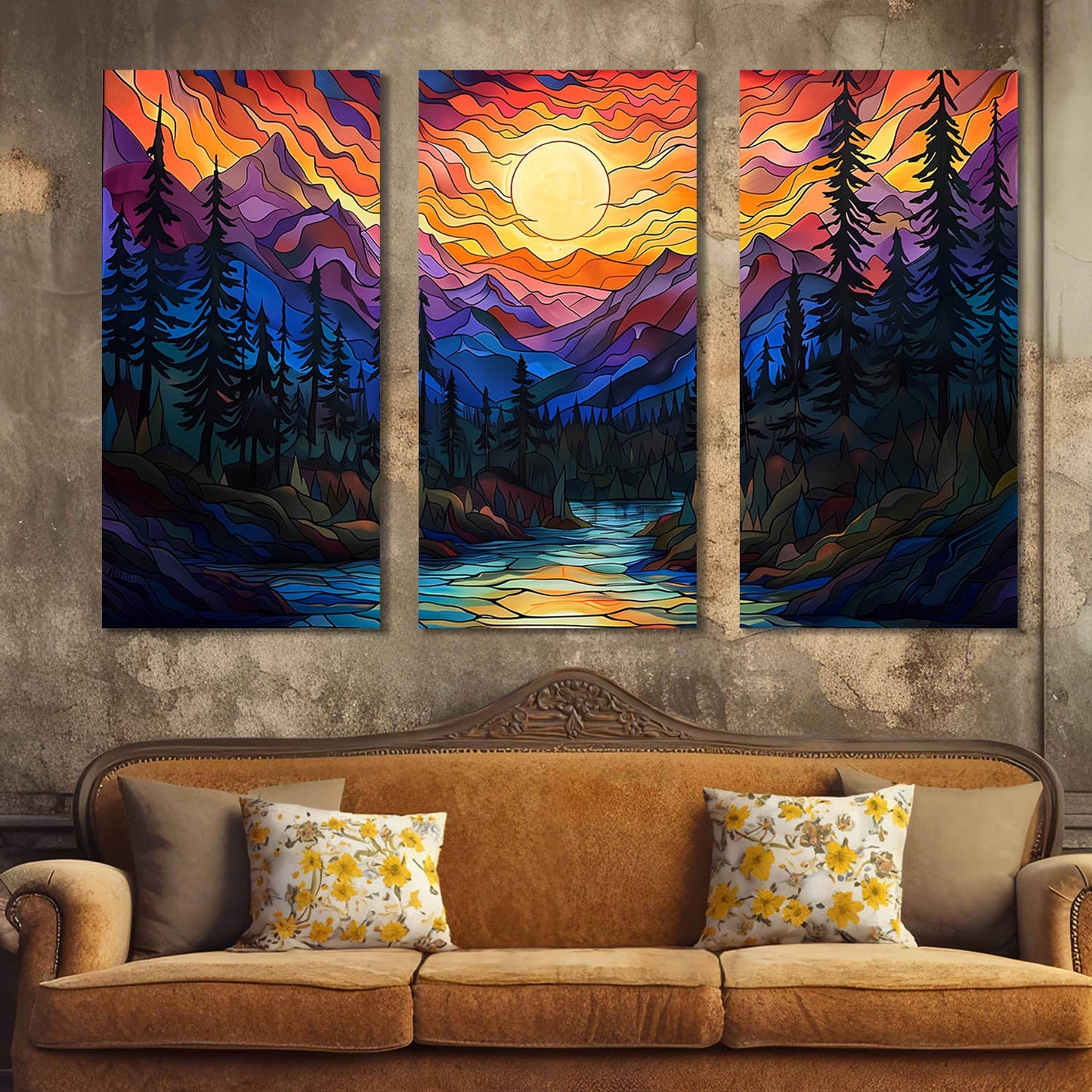 Vibrant Nature Canvas Wall Painting for Living Room Wall Decoration