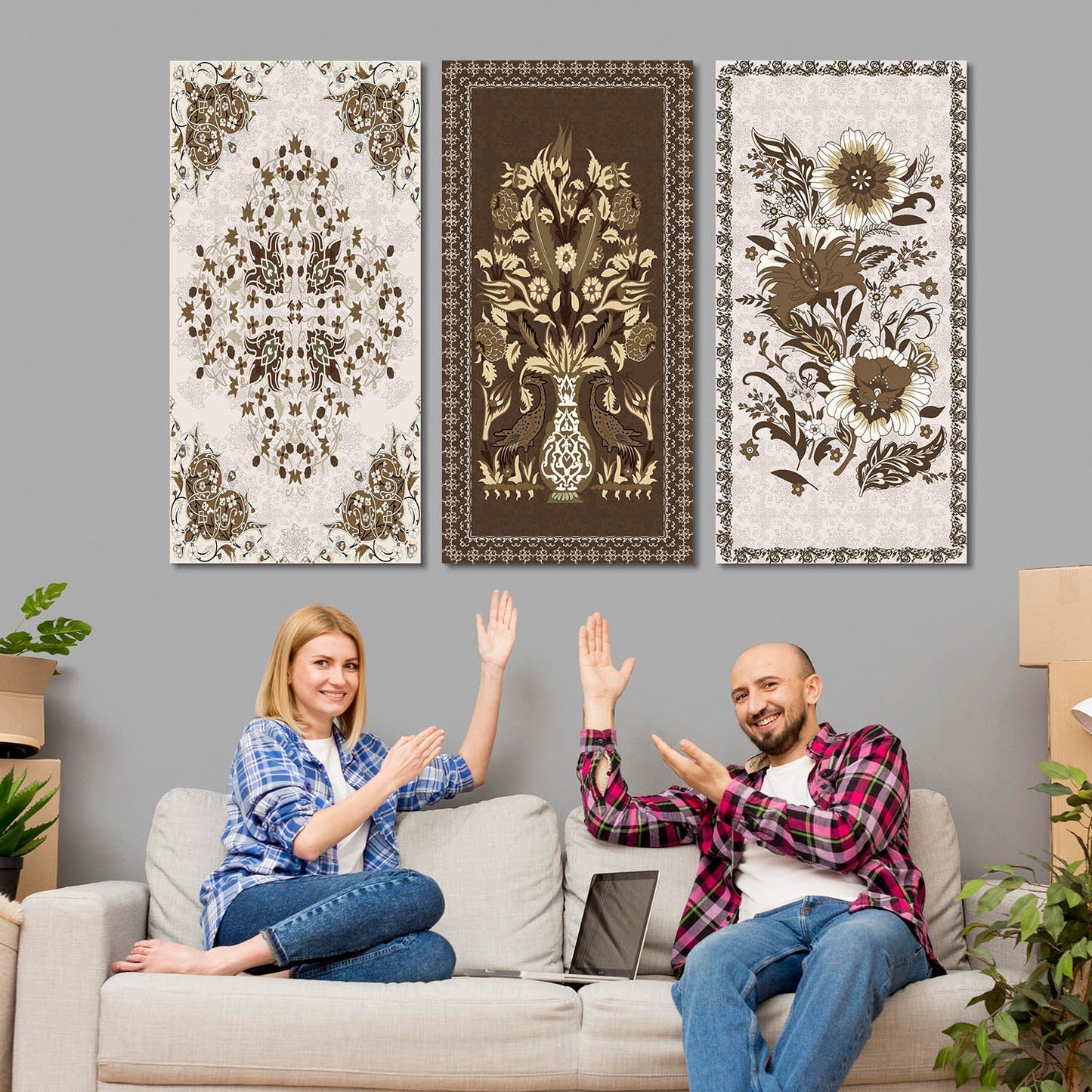 Traditional Wall Art Canvas, Wall Painting for Living Room Wall Decoration