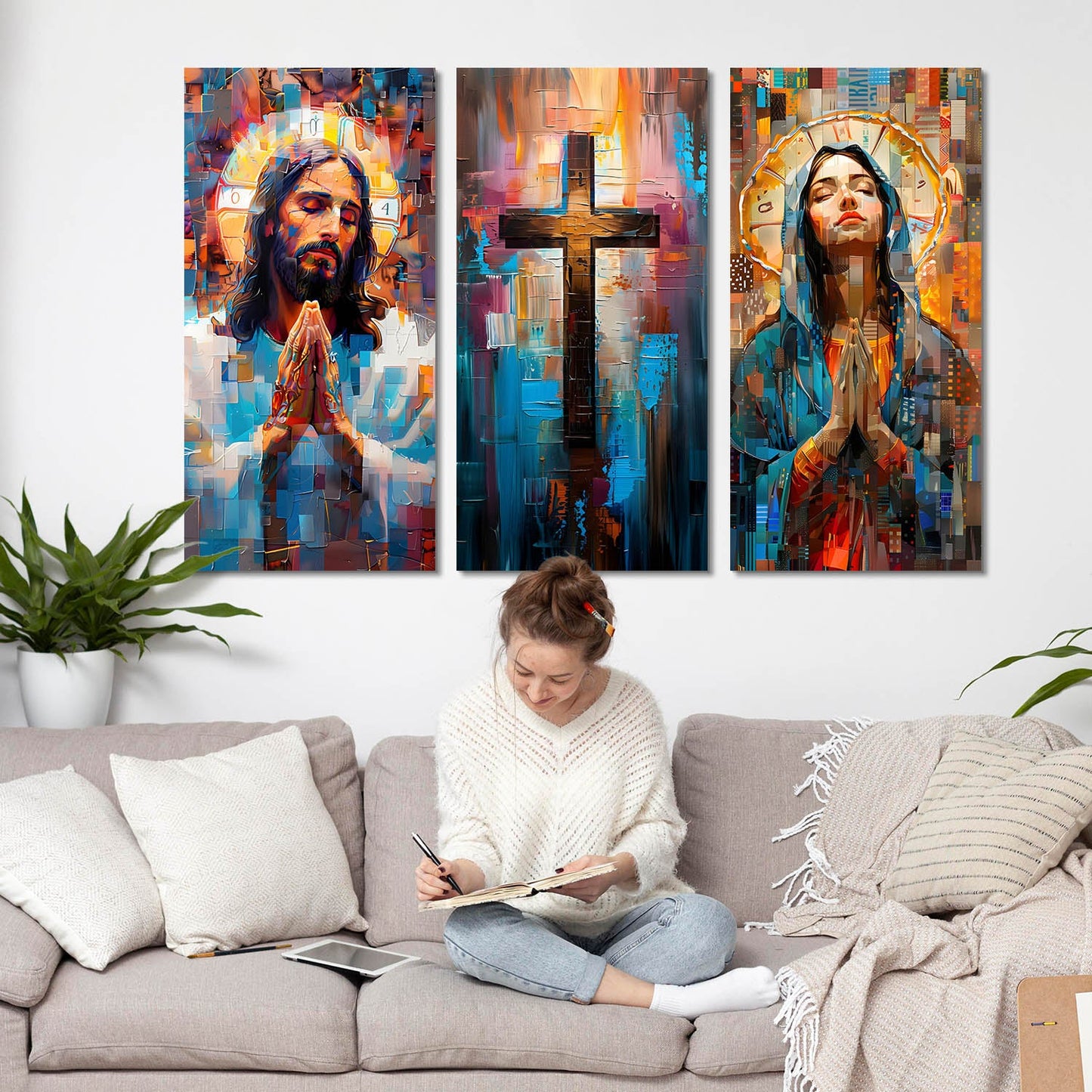 Jesus Wall Art Canvas Art Set For Home Décor