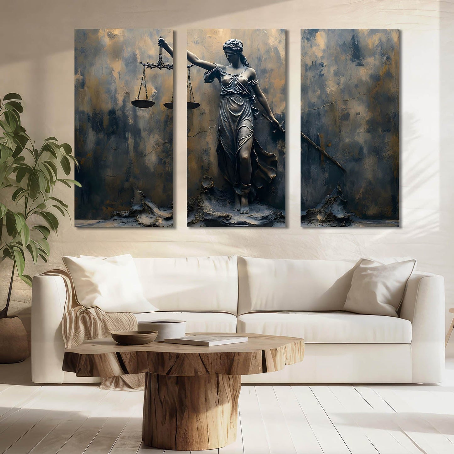 Goddess Of Justice Wall Art Canvas Art Set For Home Décor