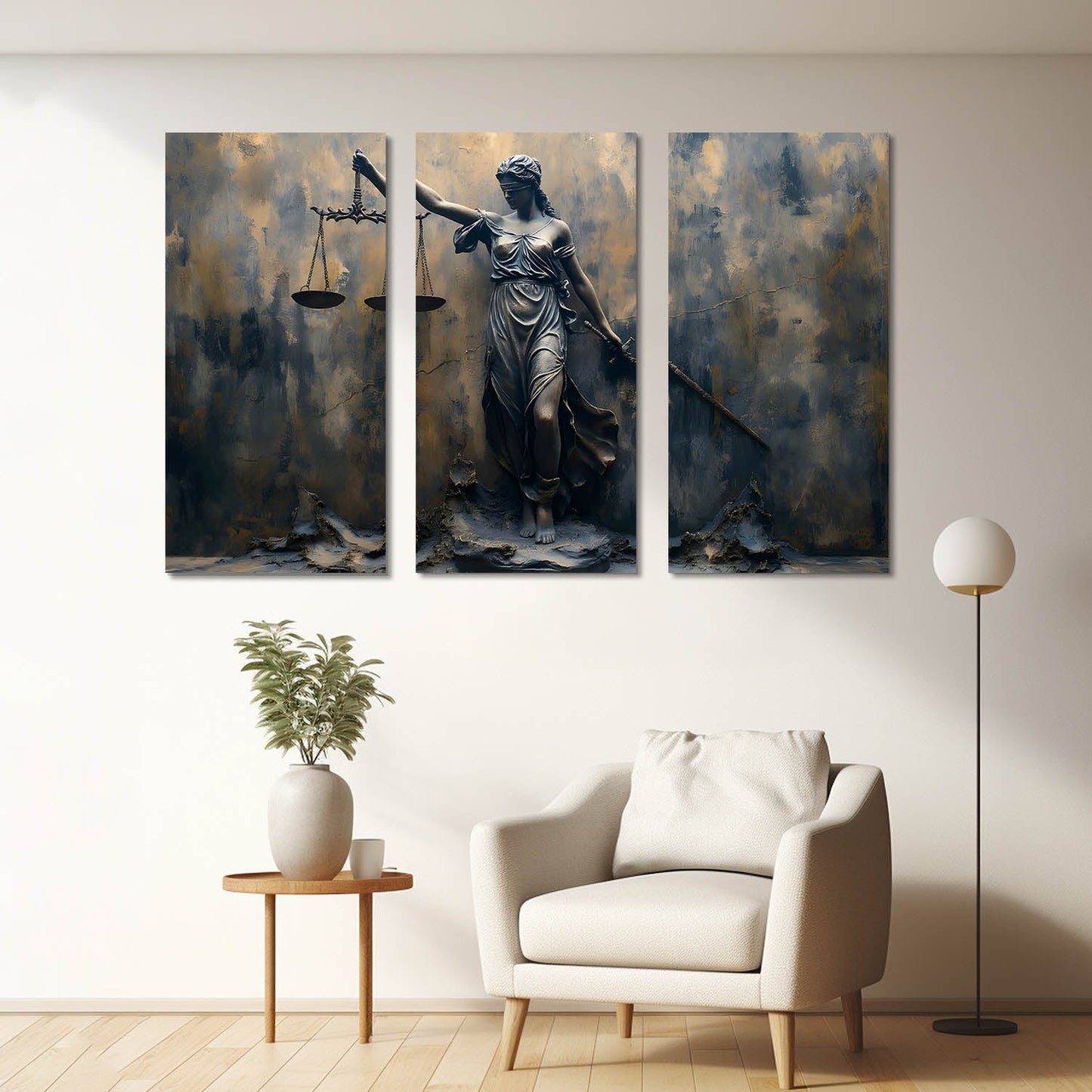 Goddess Of Justice Wall Art Canvas Art Set For Home Décor