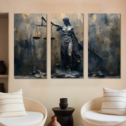 Goddess Of Justice Wall Art Canvas Art Set For Home Décor