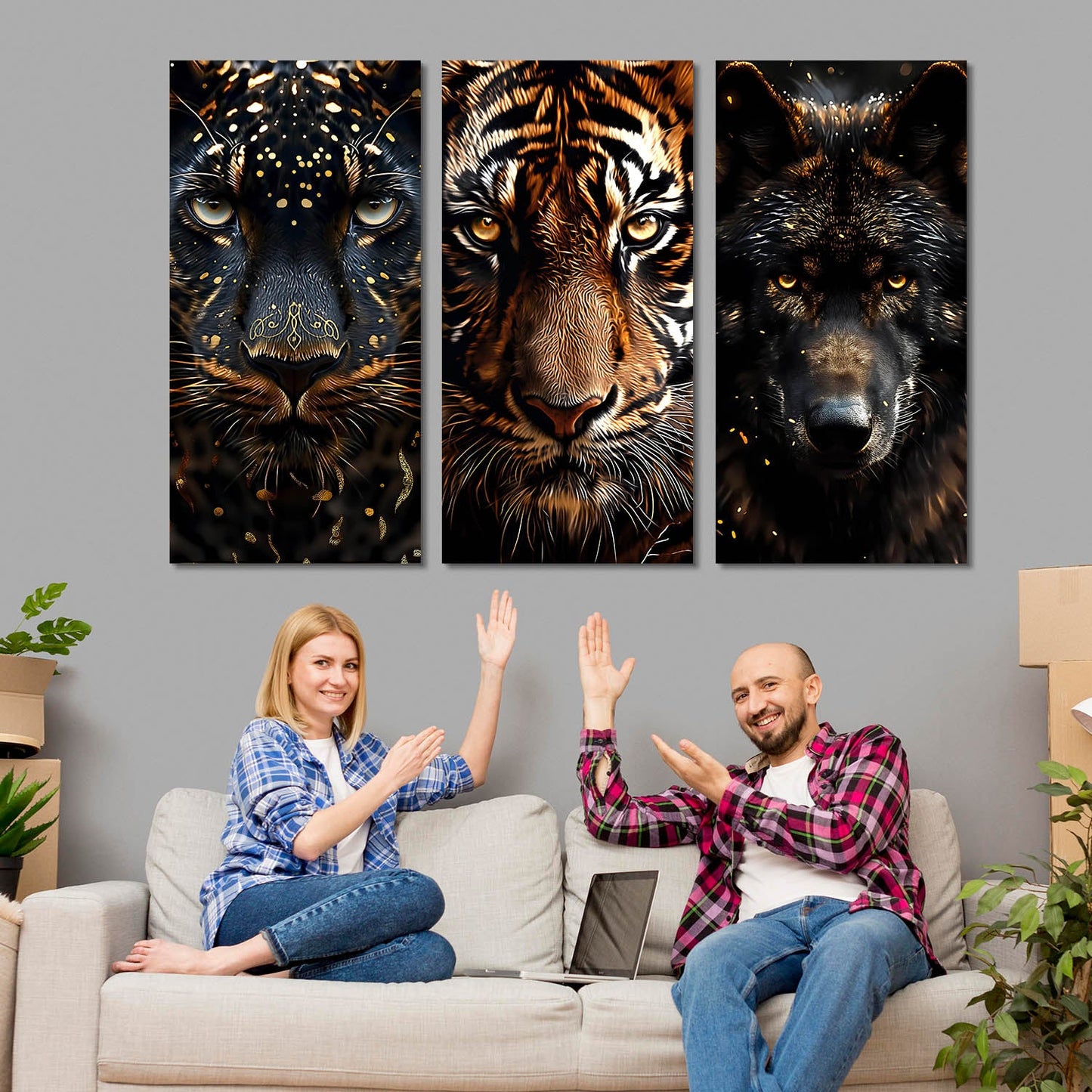 Animal Modern Wall Art Canvas, Wall Painting for Living Room Wall Decoration