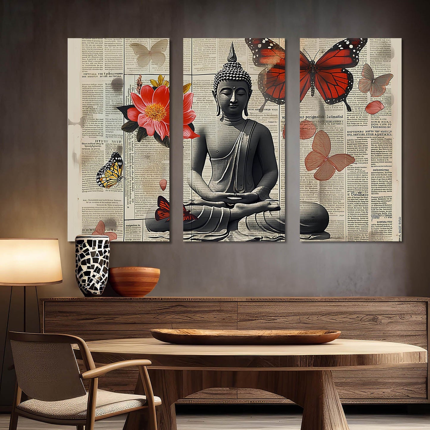 Buddha Wall Art Canvas, Wall Painting for Living Room Wall Decoration