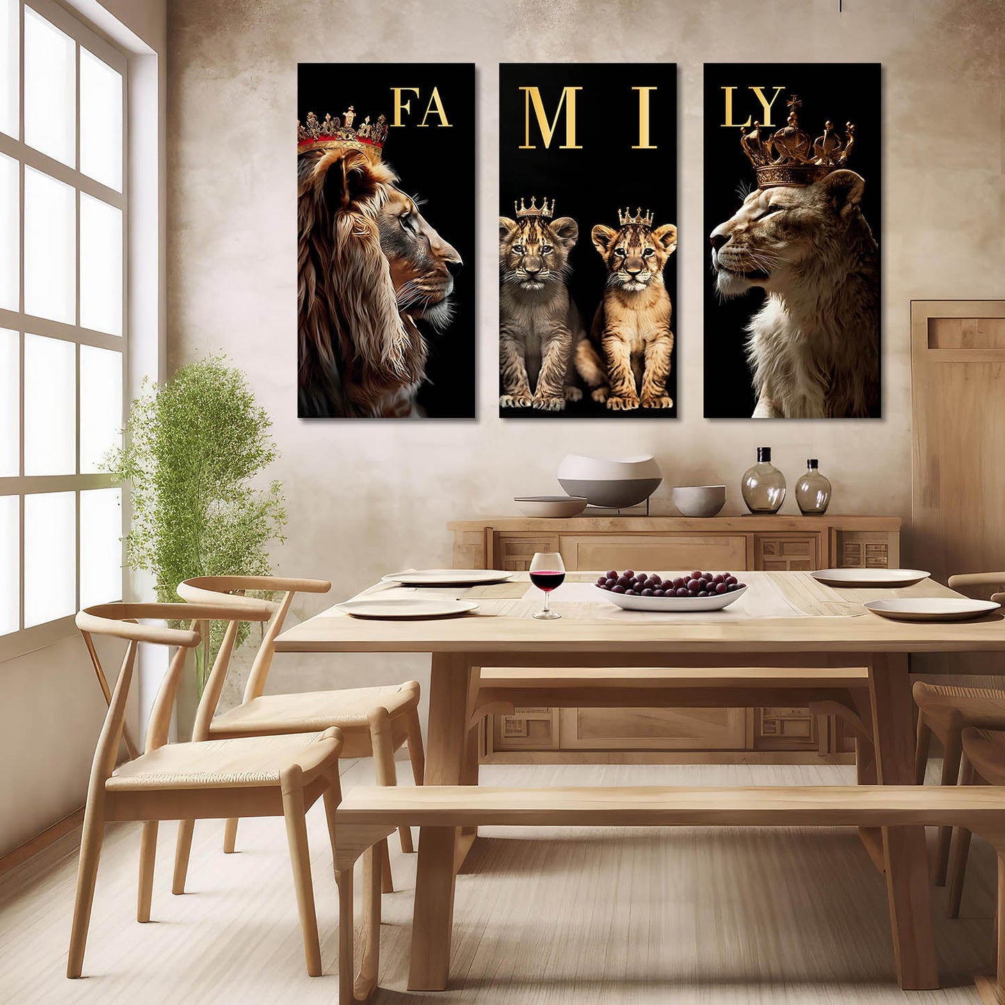 Lion Modern Wall Art Canvas, Wall Painting for Living Room Wall Decoration