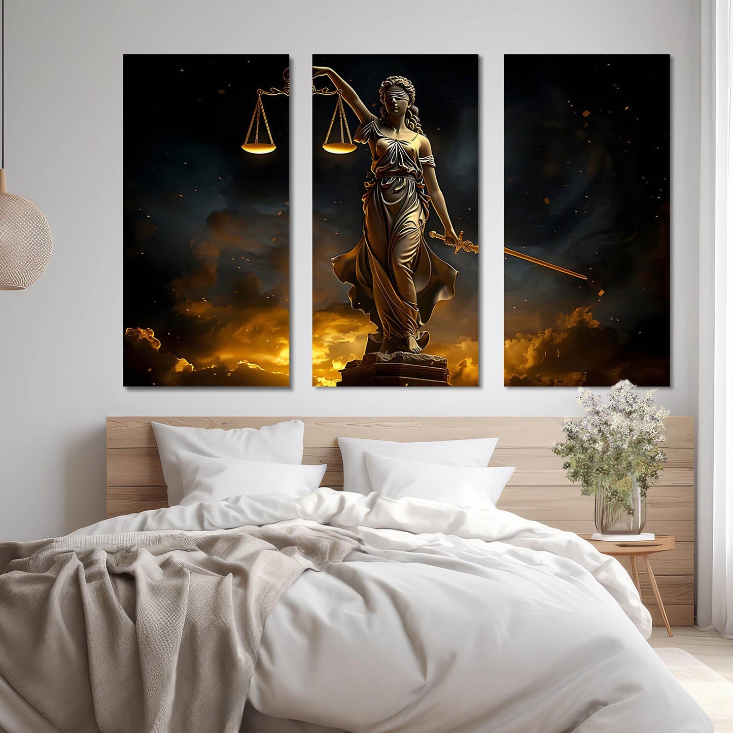 Goddess Of Justice Wall Art Canvas Art Set For Home Décor