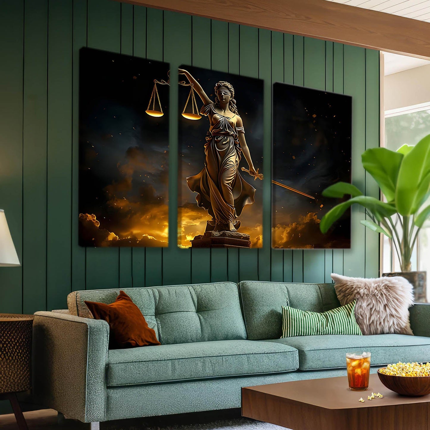 Goddess Of Justice Wall Art Canvas Art Set For Home Décor