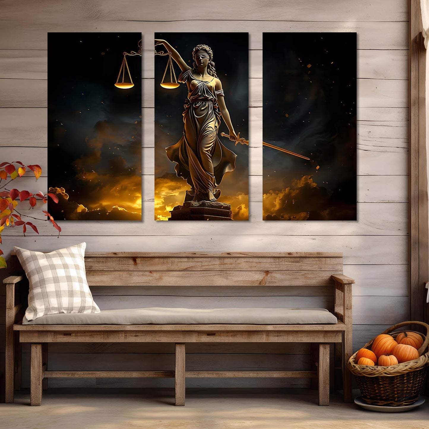 Goddess Of Justice Wall Art Canvas Art Set For Home Décor