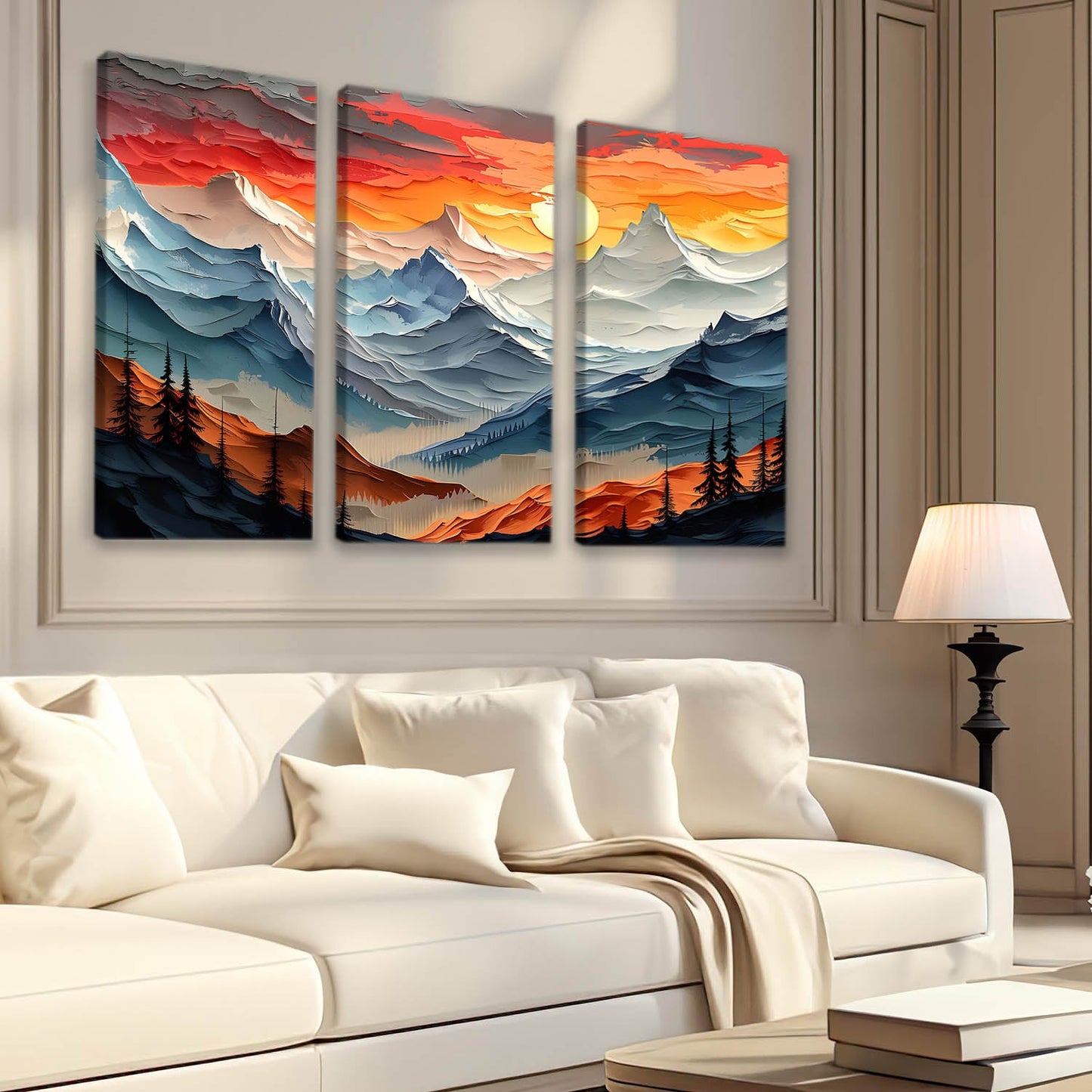 Mountain Modern Wall Art Canvas Art Set For Home Décor