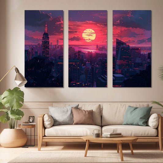 City View Wall Art Canvas Art Set For Home Décor