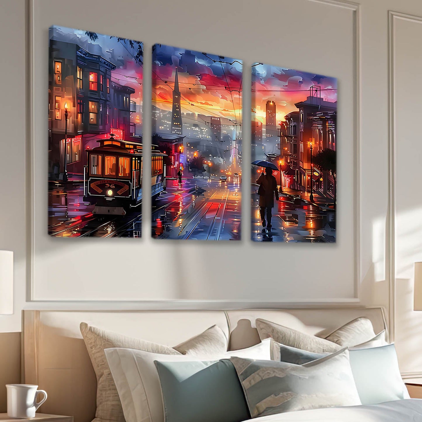 City View Wall Art Canvas For Living Room