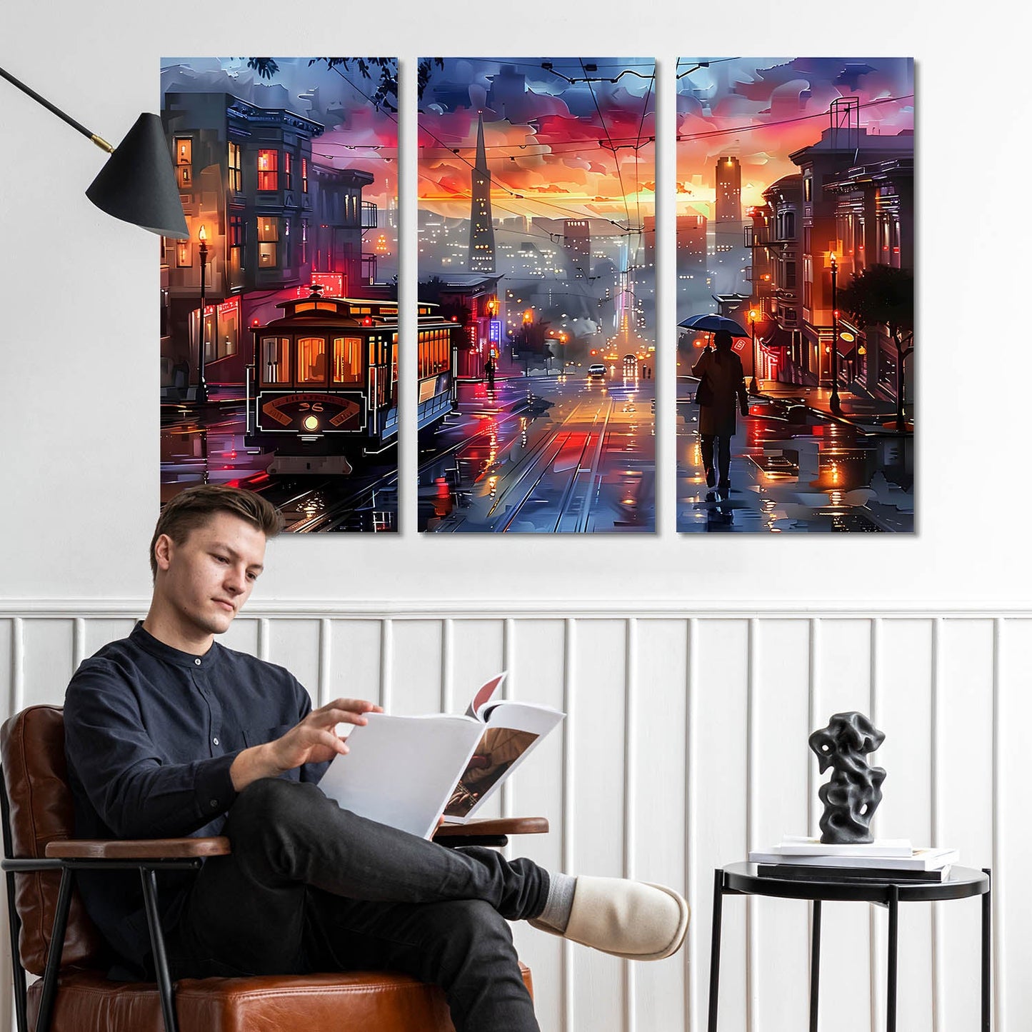 City View Wall Art Canvas For Living Room