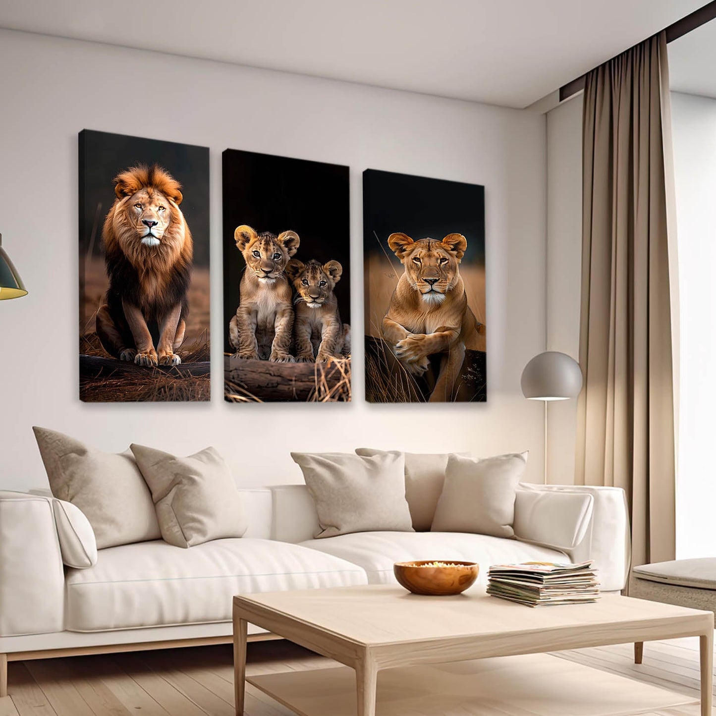 Lion Wall Art Canvas For Living Room