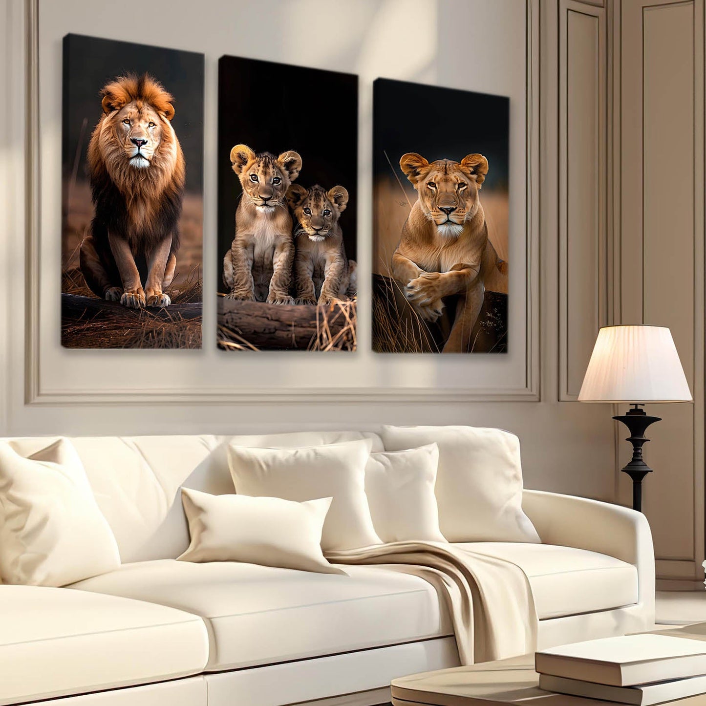 Lion Wall Art Canvas For Living Room