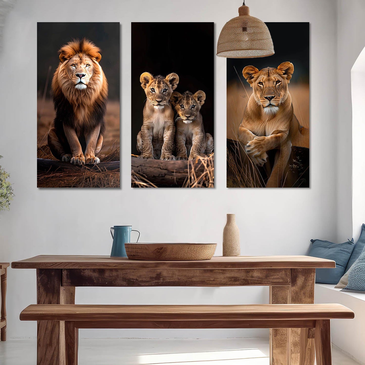 Lion Wall Art Canvas For Living Room