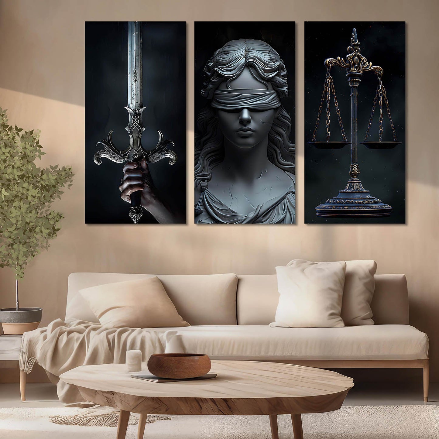 Goddess Of Justice Wall Art Canvas For Living Room