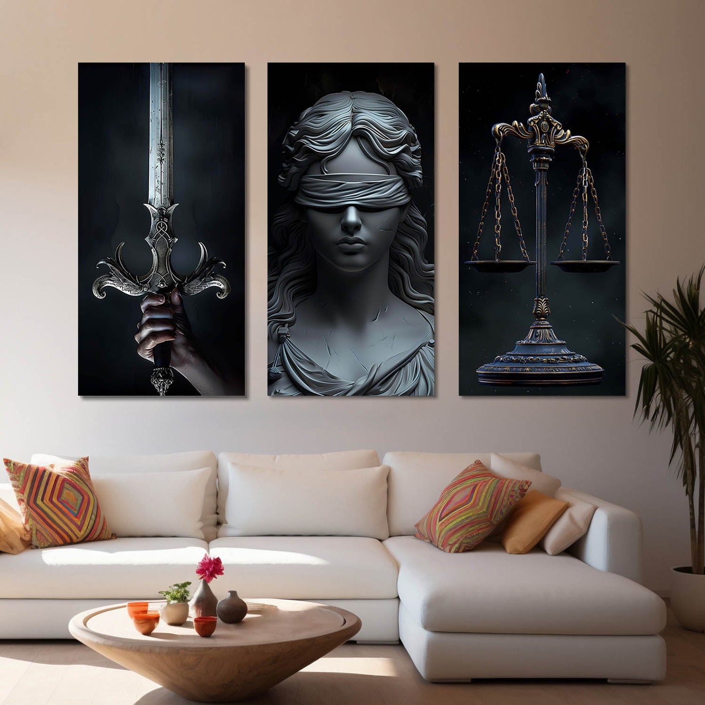 Goddess Of Justice Wall Art Canvas For Living Room