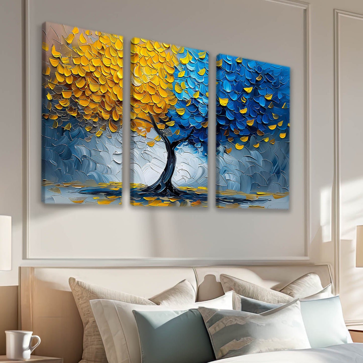 Vibrant Tree Art Canvas Painting For Home Décor And Living Room