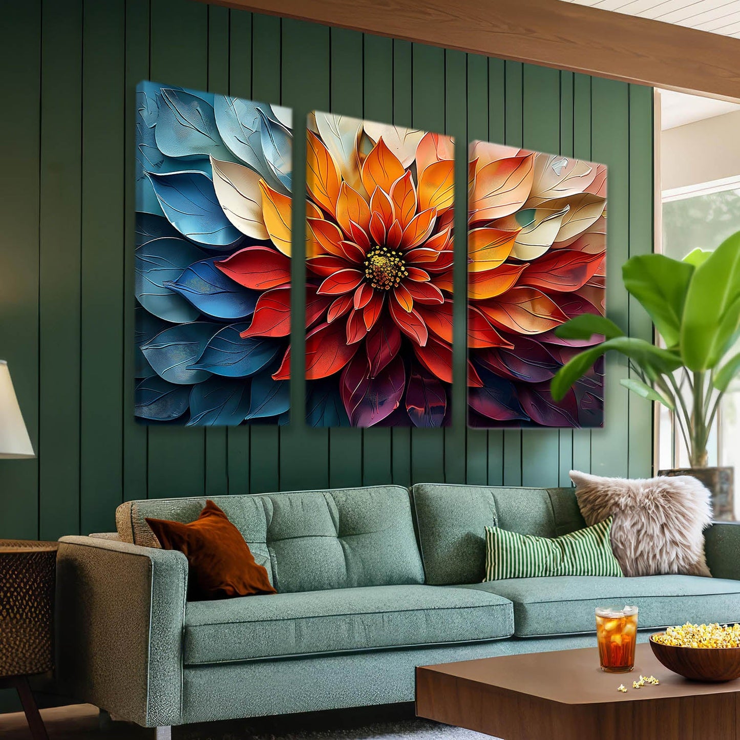 Vibrant Floral Art Canvas Painting For Home Décor And Living Room