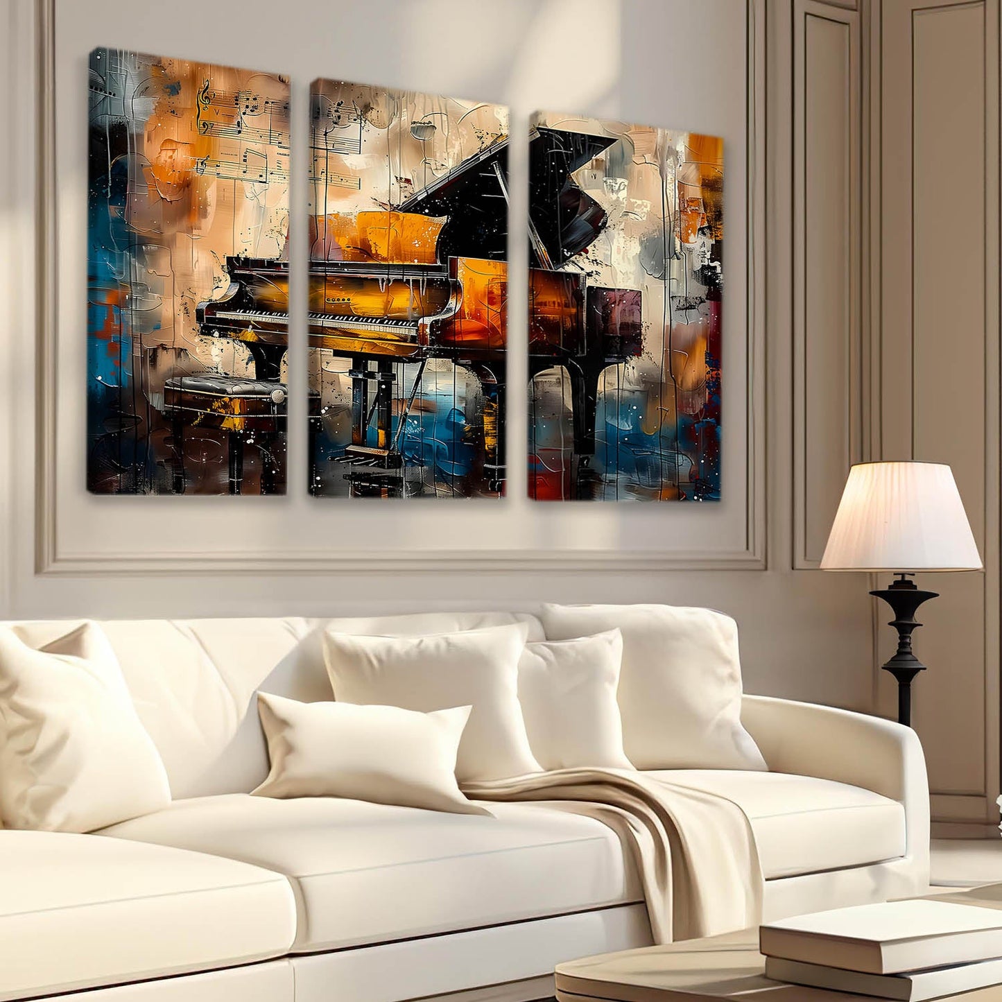 Musical Instrument Piano Canvas Painting For Home Décor And Living Room